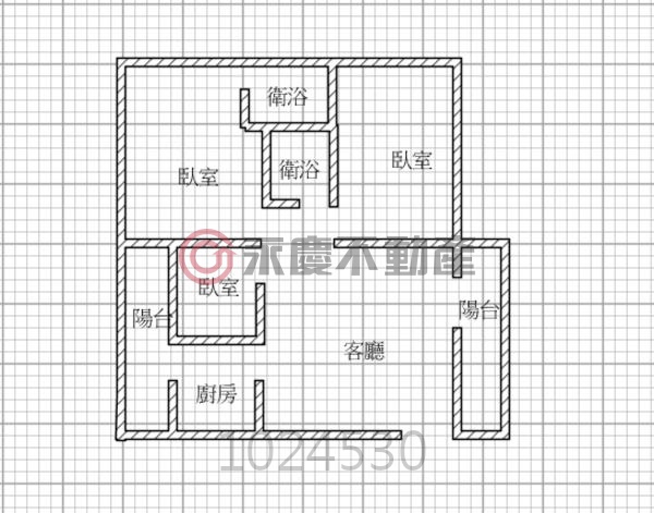 台中龍井《青年市》輕裝潢方正3房+平面車位