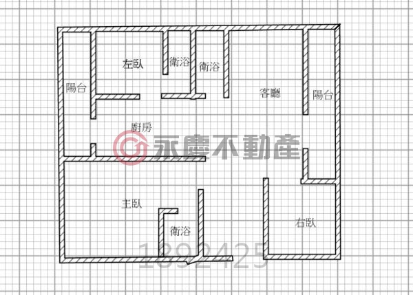 台中《金龍天下》學區旁兩戶打通美三房