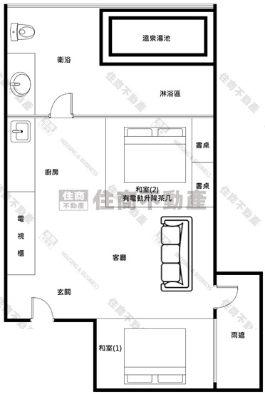 公園旁邊間和室2房溫泉湯屋｜礁溪阿克｜山那邊社區｜礁溪買屋