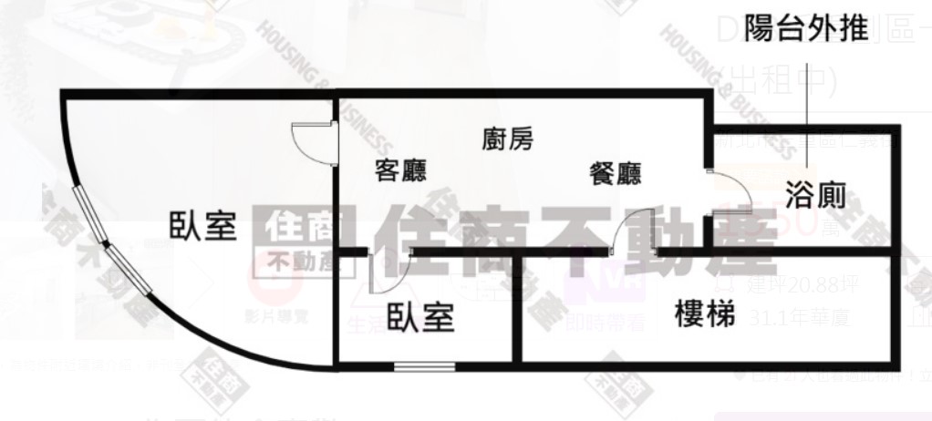 仁義重劃區旁2房華廈