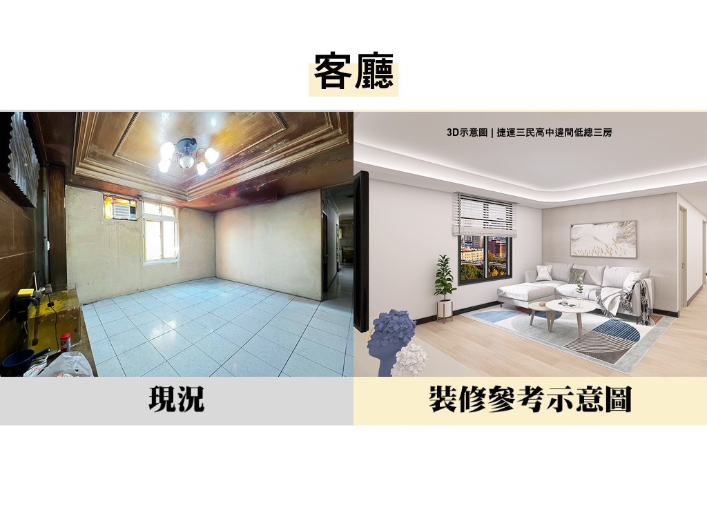【獨家】三民捷運低總邊間三房美寓