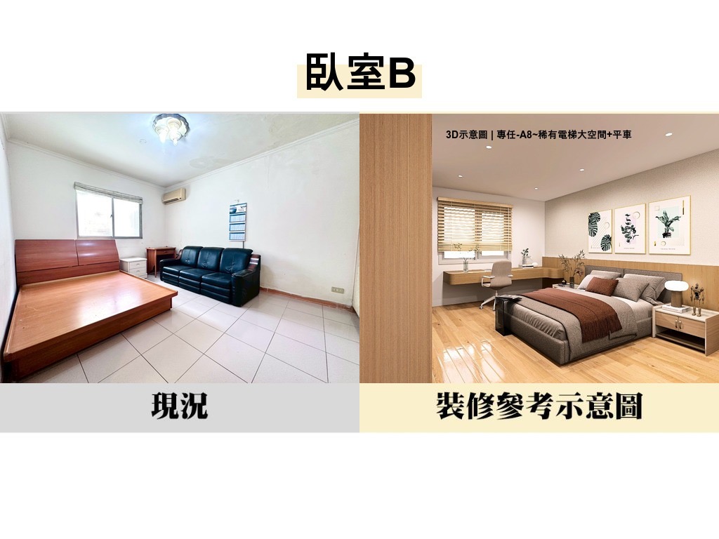 【獨家】專任-A8~稀有電梯大空間+平車