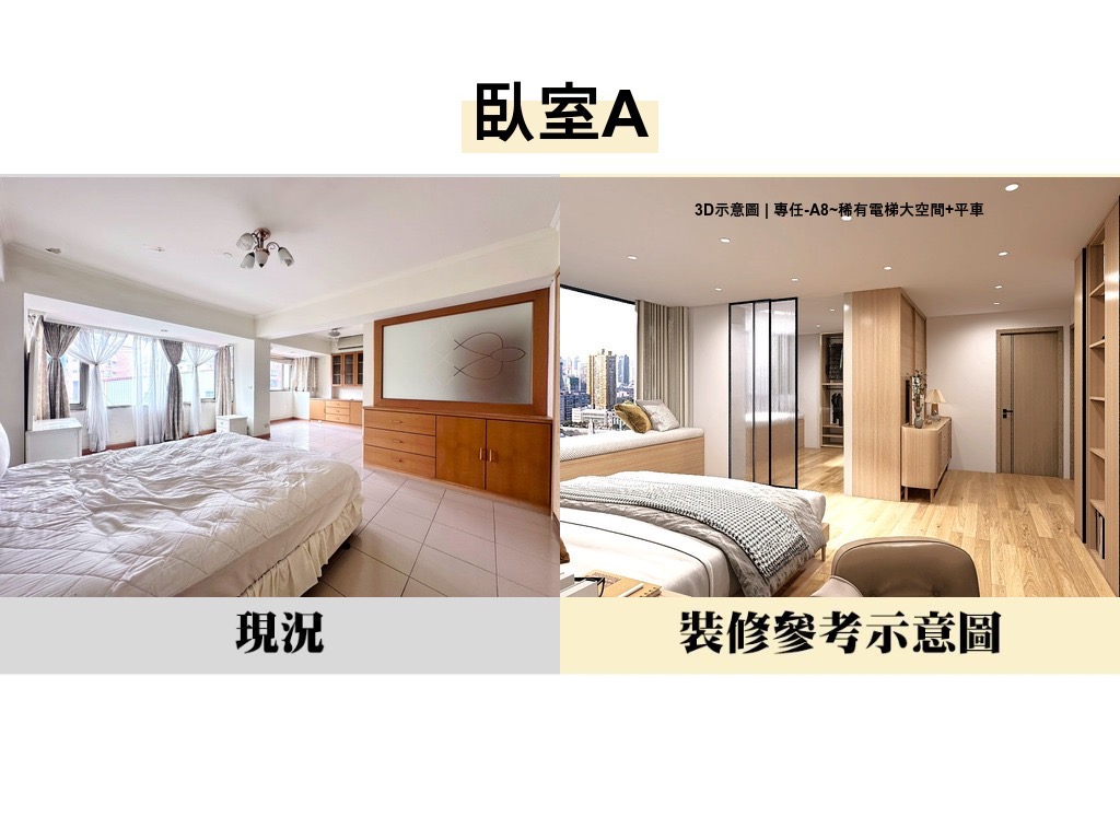 【獨家】專任-A8~稀有電梯大空間+平車