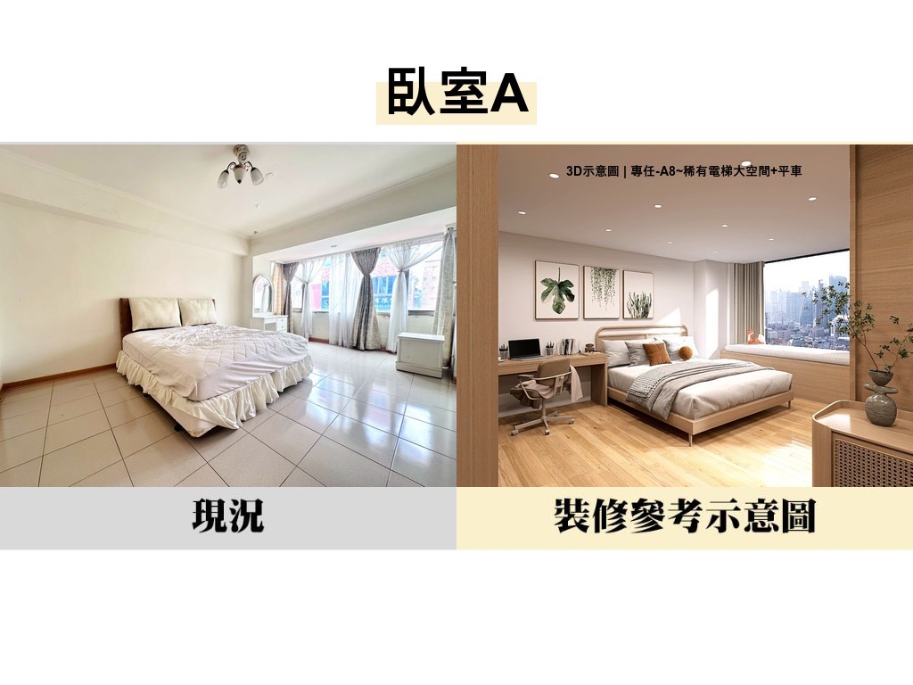 【獨家】專任-A8~稀有電梯大空間+平車