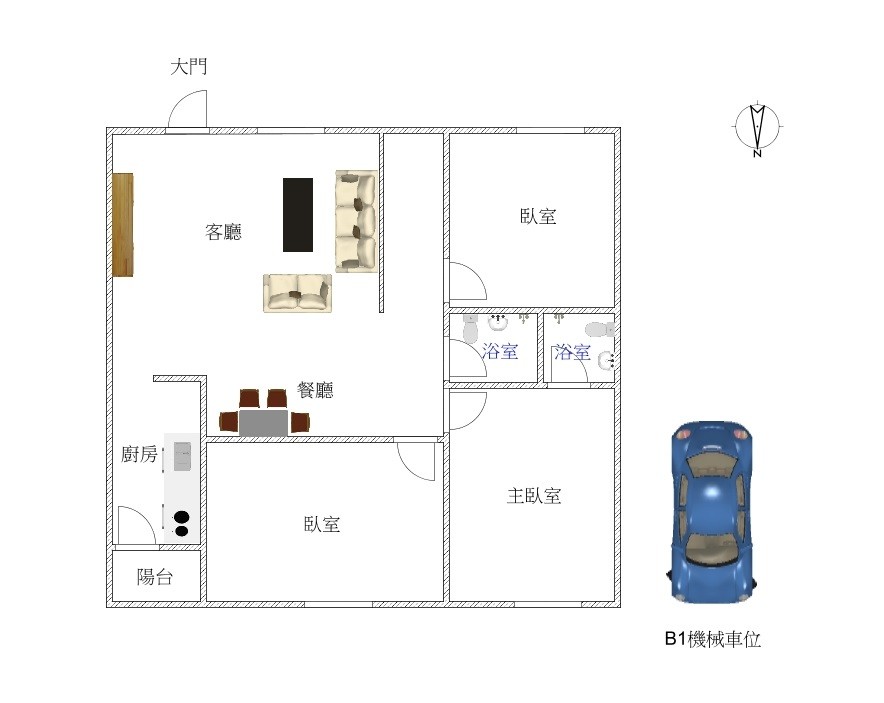 台中龍井低總價全新整理/電梯公寓/有車位