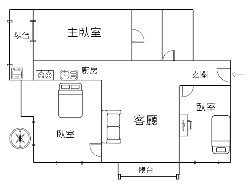 東山河稀有一樓庭院四改三大房平車