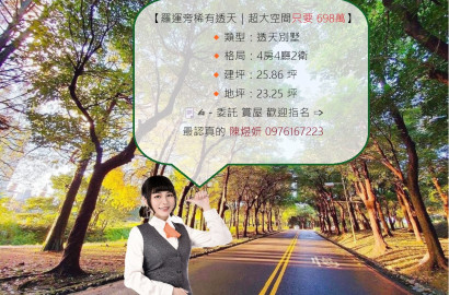 🏡【羅運旁稀有透天｜超大空間只要 698萬】
