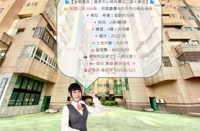 🏙【金融漢宮｜羅東市心稀有釋出二房＋車位】🏙 👉 售價只要 668萬，用低總價卡位市中心核心地段！