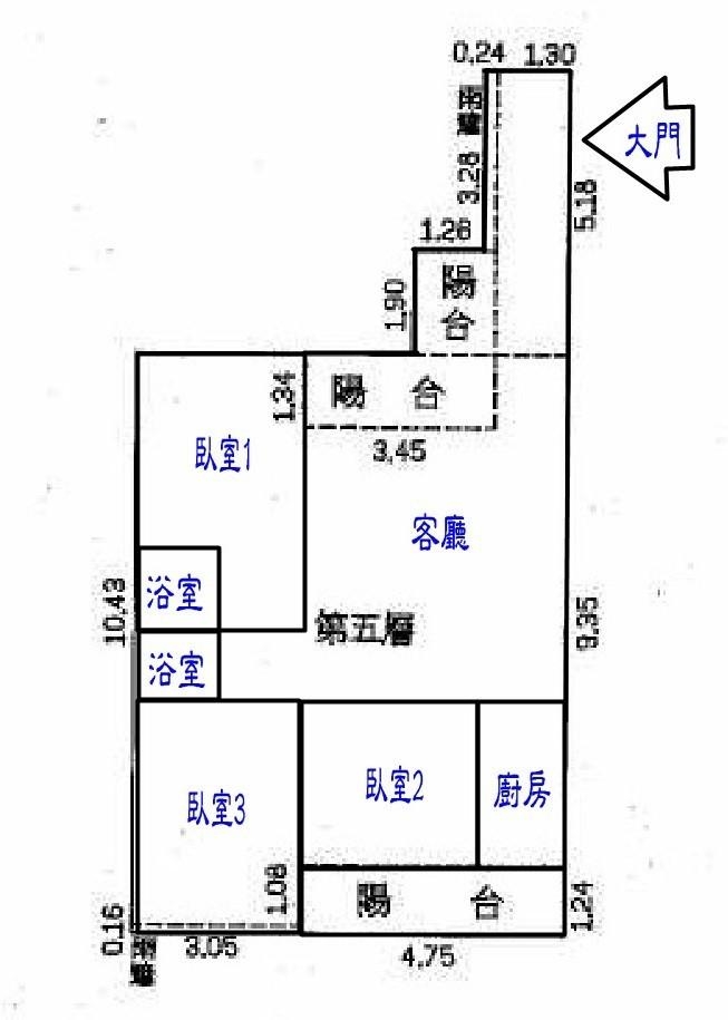 忠福商圈電梯美3房