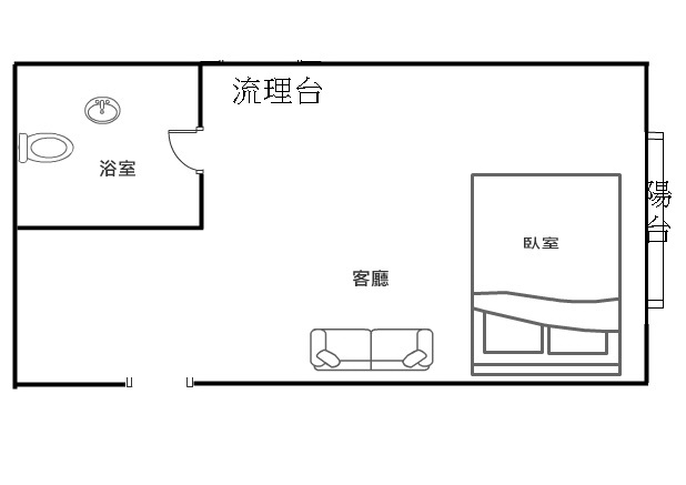 美術館柳川河畔高樓層陽台套房