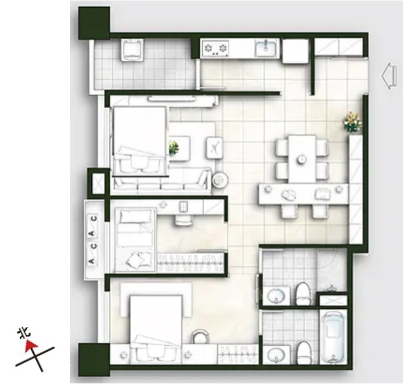 梧棲三井OUTLET★佳瓚大賀2+1房視野戶雙衛★唯一釋出