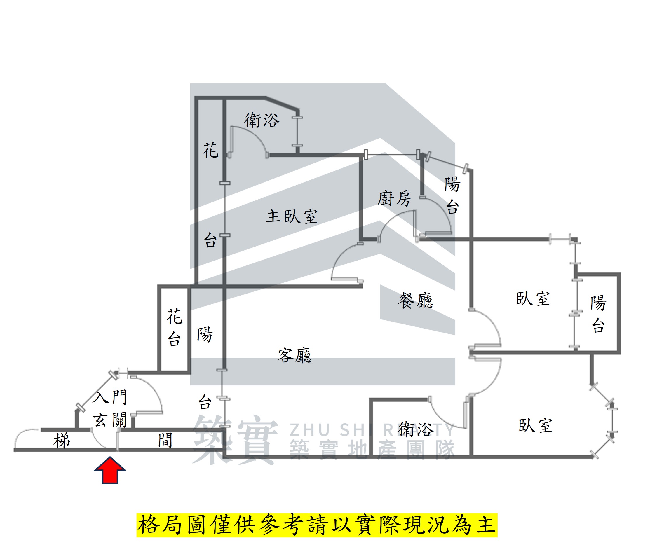 北屯丨水湳經貿雷中慶園次頂樓三採光三房平車美廈