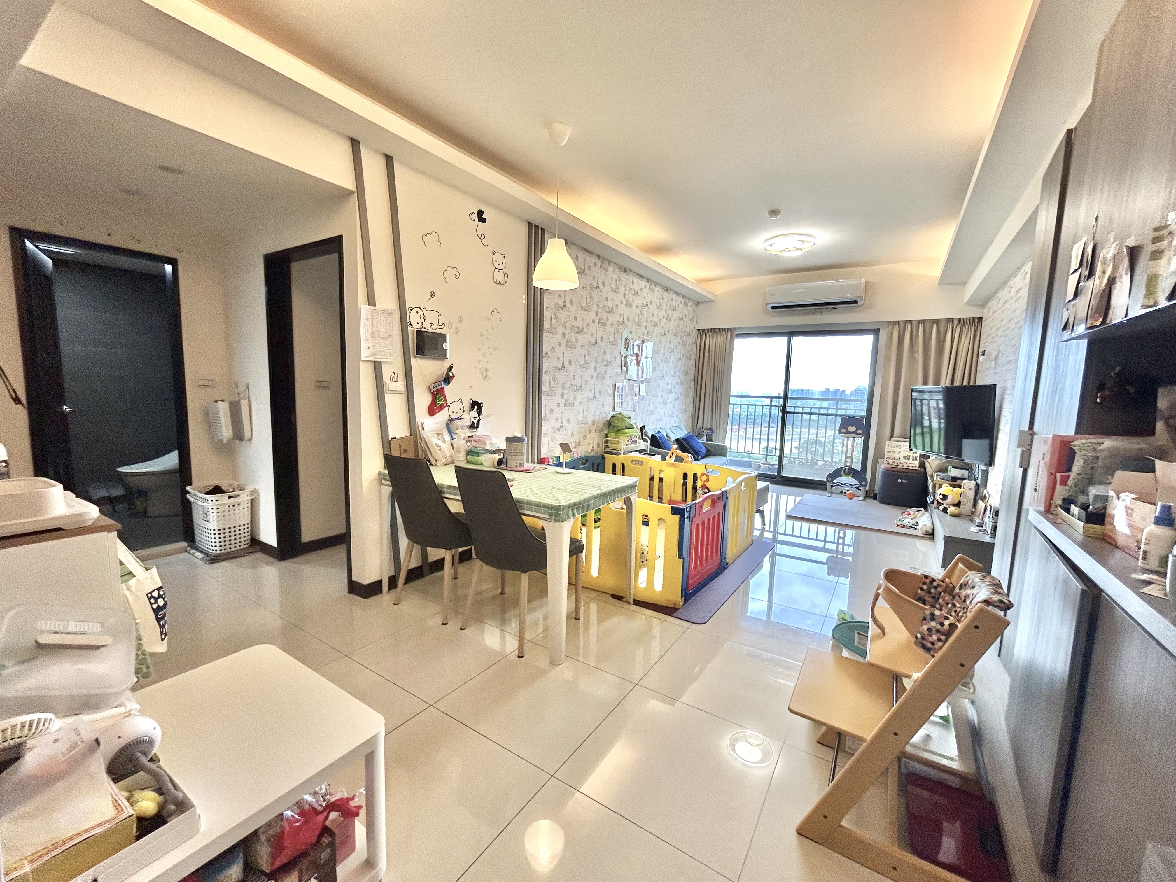 臨近捷運A19站ꕤ花田囍市前後陽台景觀戶精美三房車位