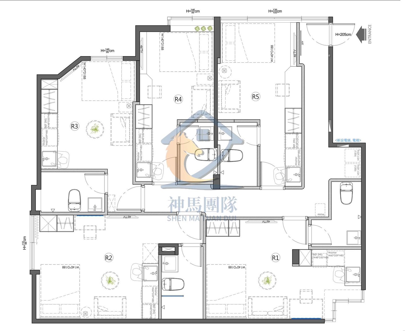 青埔房買房屋 縣府路全新整理8套房高投報